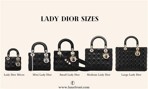 lady dior medium vs small|medium lady dior bag price.